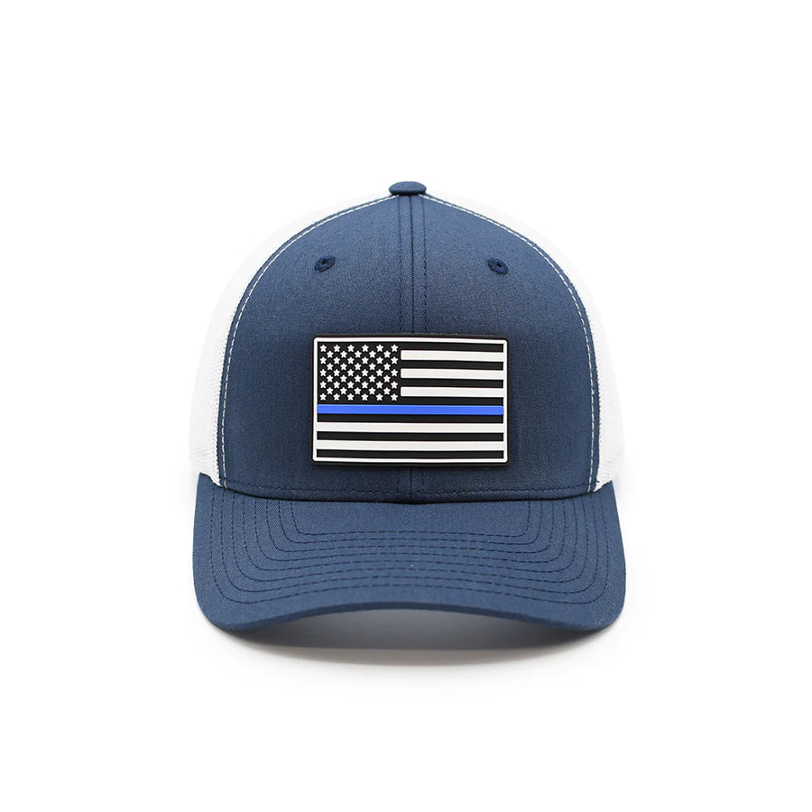 Blue Line Flag PVC Patch Hat